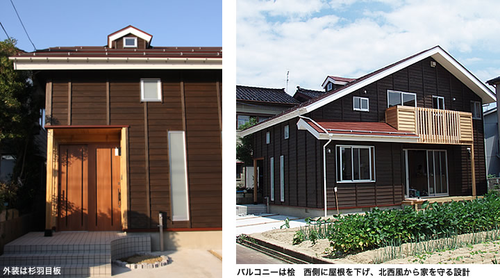 外装は杉羽目板